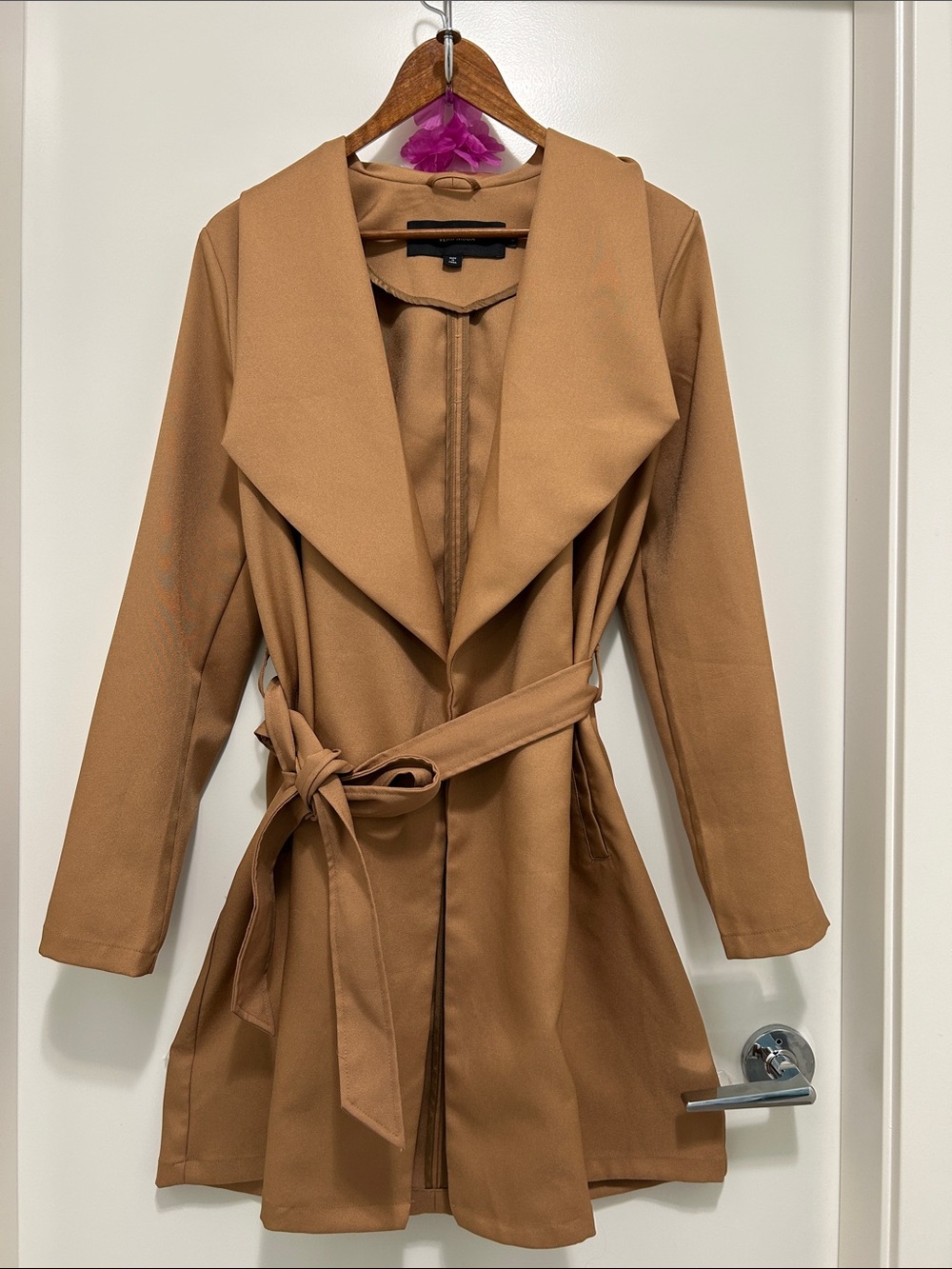 Vero Moda Camel Tan Belted Trench Coat